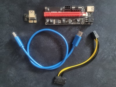 PCI-E Pcie Riser 60cm Adapter Kabel Anschluss Grafikkarte Mining Rig ETH Bitcoin