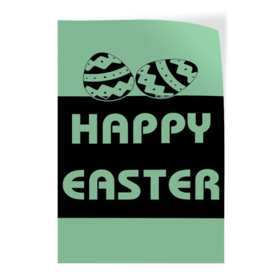 Door Decals Vertical Vinyl Stickers Multiple Sizes Happy Easter Green Eggs Vinyl