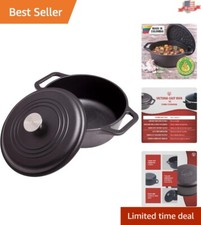 4-Quart Cast Iron Dutch Oven - Greater Heat Retention - Versatile - Multi-Use