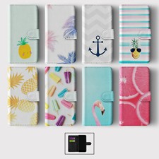 CASE FOR SAMSUNG S23 S22 S21 S20 S10 S9 WALLET FLIP PHONE COVER SUMMER COLOURFUL