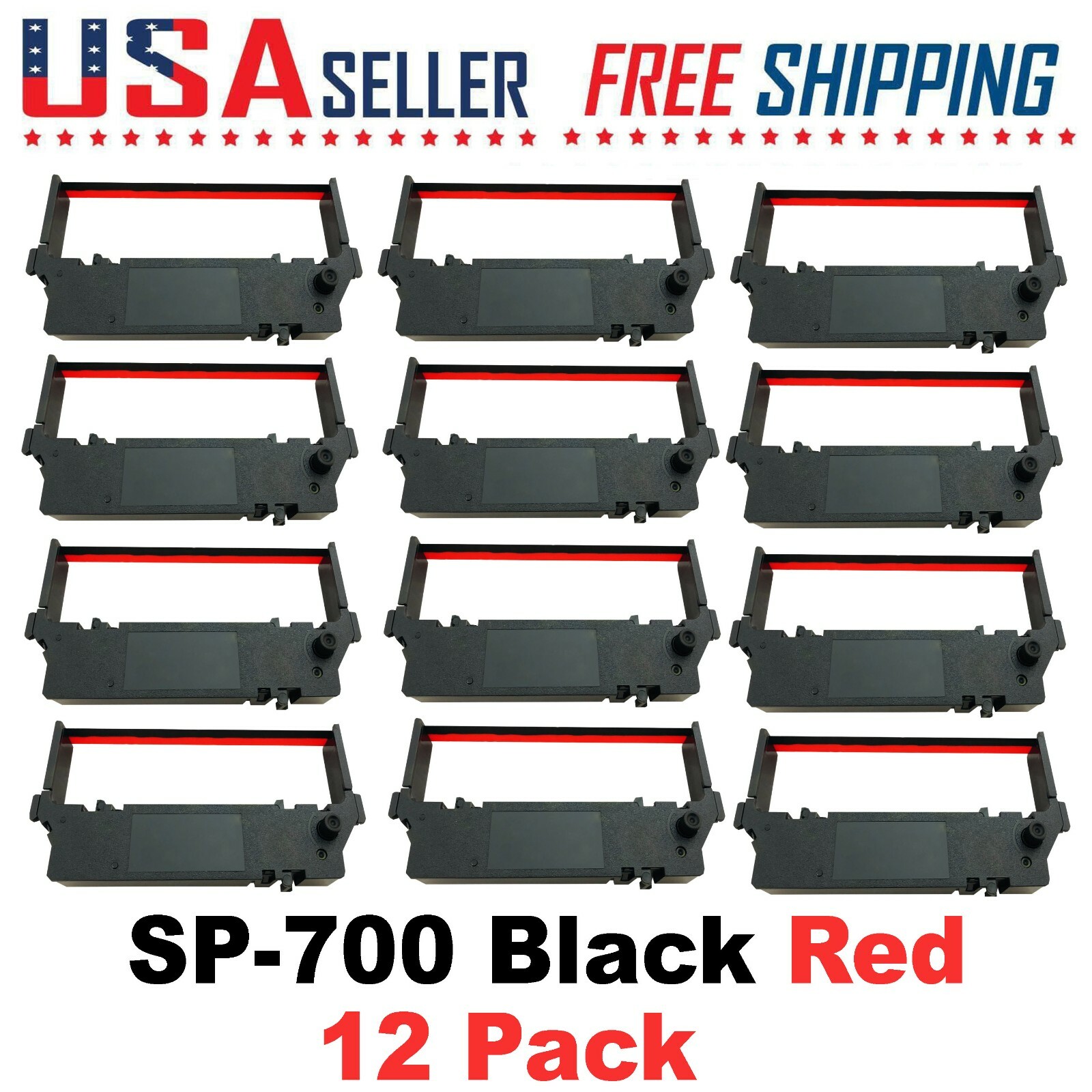 Sp700 Rack SP-700 x 12 Pack BLACK / RED Star Epson Printer Ribbon Ink SP700 | eBay