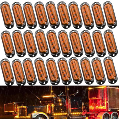 20X 4LED Truck Side Marker Light Emergency Tips Beacon Warning Lamp 12-24V