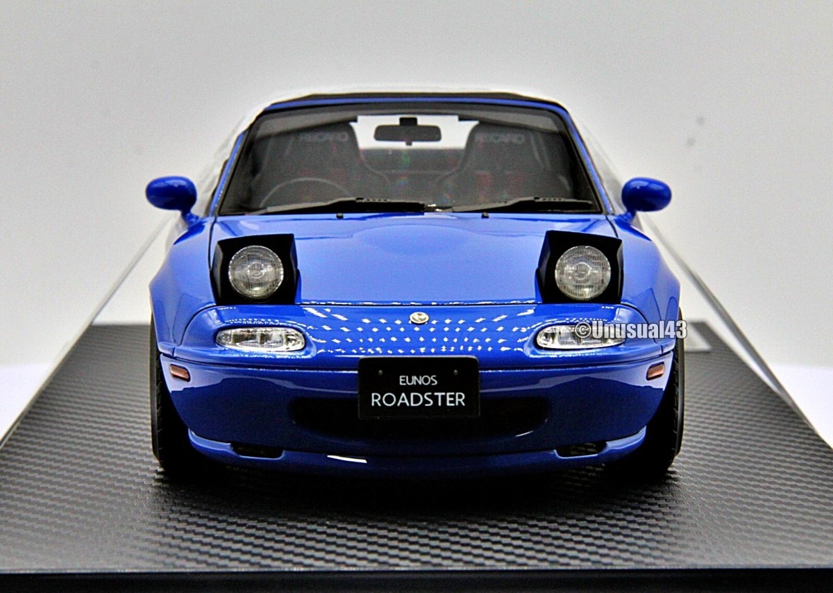 1/18 Ignition Model Mazda Mx-5 Eunos Roadster (NA) Blue. / Autoart