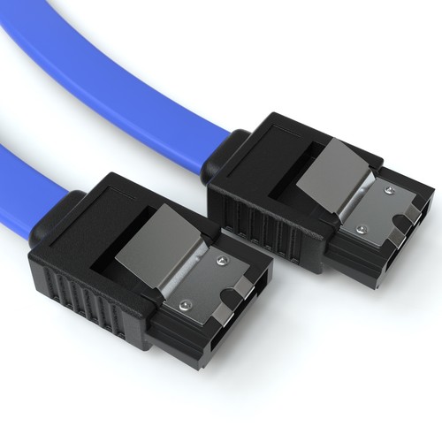 3x 0,5m SATA 3 Kabel Blau | JAMEGA S-ATA 6 Gb/s High Speed SSD HDD Datenkabel - Bild 2 von 7
