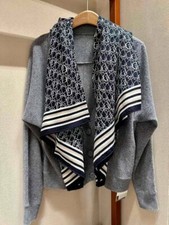 Silk Navy Blue Women's Full Pattern Trotter Scarf
