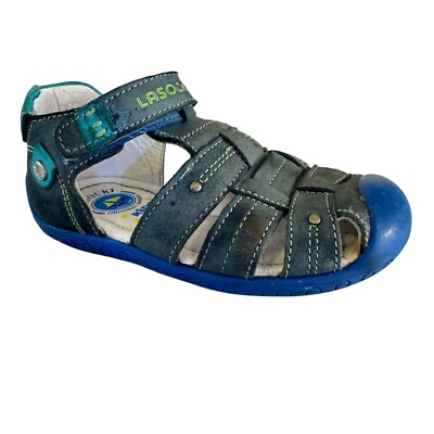 Lasocki Kids Original Blue Sandals Leather Boy Toddler Shoes Size 23 US 6.5