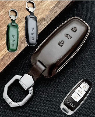 Genuine Leather Key Fob Case for Audi  A6 A7 S6 RS6 S5 Q5L Q7 SQ5 A3 A4 A8