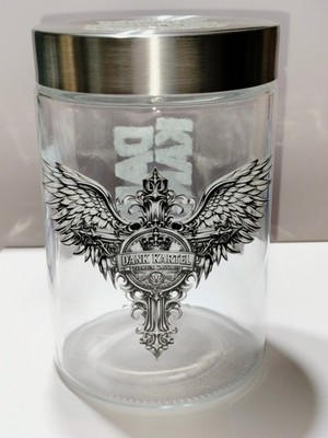 Dank Kartel Brand Collectible Large Glass Dispensary Storage Stash Jar steel lid