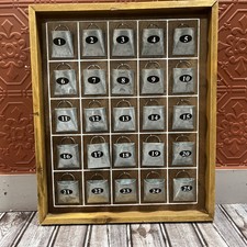 Wood/metal Hanging Advent Calendar Christmas Countdown Calendar