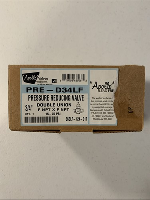 #ad #ad Apollo Valve 36ELF 124 01T Water Pressure Reducing Valve Double Union 3 4” F NPT $79.99