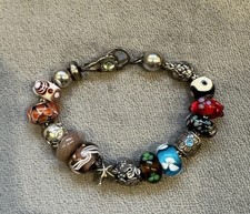 48.8g Vtg Bracelet MARKED LAA Trollbeads 925 STERLING SILVER Ale Thai