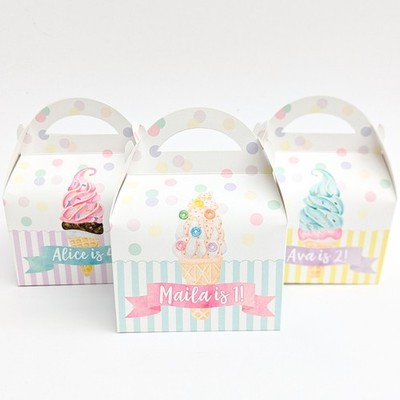 Ice cream and summer daydreams Personalised Children s Party Boxes