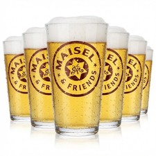 Maisel Weisse Biergl&auml;ser Glas Willibecher Frankonia 0,3l braun satiniert