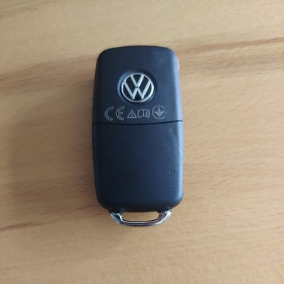 VW Emblem 3G08378912ZZ Schlüsselblende VW Schwarz Chrom 12mm Logo Zeichen 