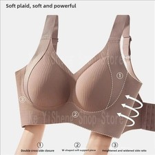 Anti-Sagging Nylon Full Cup Design Seamless Side Support Bra Soft Bralette No