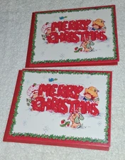2 Strawberry Shortcake Christmas Cards 1981 Plus Mark Huckleberry Pie Pupcake