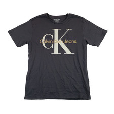 Calvin Klein Jeans Boys Size XL 18/20 Gray Cotton Short Sleeve Graphic T-Shirt