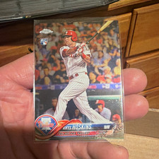 Topps 2018 Chrome Rhys Hoskins Philadelphia Phillies Rookie Card #70. rookie card picture