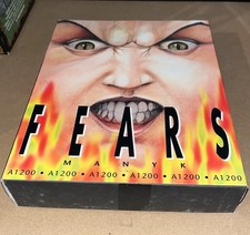 Rare FEARS - MANYK Commodore Amiga A1200 game Big Box Game With Manual - TESTED