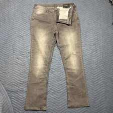 The Perfect Jean NYC Mens 36x34 Black Faded Bootcut Stretch Dark Wash