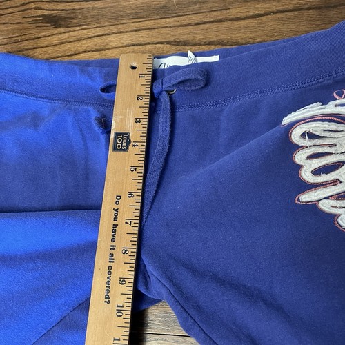 Y2K Aeropostale Flare Leg Sweatpants L Blue Logo Fleece Comfort Casual Stretch - Picture 6 of 10
