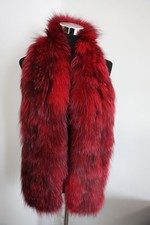 100 Real fox fur scarf /red fur neck wrap / fur cape/hand knit shawl 170 20 cm