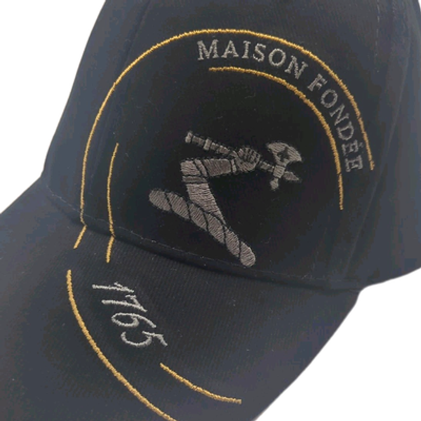RARE Hennessy Maison Fondee 1765 Black Embroidered Hat Gold Logo