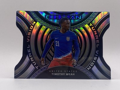 2023-24 Panini Obsidian Soccer TIMOTHY WEAH Tunnel Vision Die Cut /30 USMNT USA 