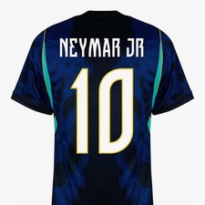 Brazil Neymar Jr #10 Soccer Jersey Shirt Blue Black National Team Soccer