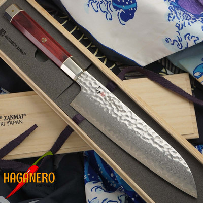 Santoku Japanese kitchen knife Mcusta Zanmai Ultimate Unkai ZUU-1103D 18cm