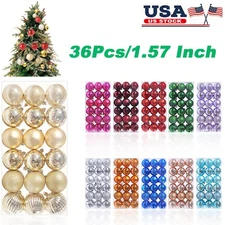 36 Pcs Christmas Ball Ornaments Shatterproof Decorations Set for Xmas Tree Balls