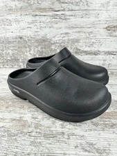 Women's OOFOS OOcloog Black Slip On Clogs Sz 6 EUC!