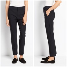 265 NWOT Vince Navy Blue Wool Slim Straight-leg Cropped Trousers Dress Pants 4