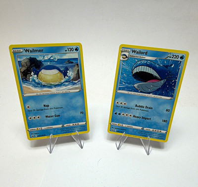 Pokémon Karten Crown Zenith Wailmer RV 035 & Wailord GG 023 Englisch (2)