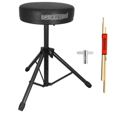 5 Core Drum Throne 3" Padded Comfortable 330Lb Capacity Drummer Stool Adjustable