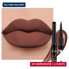 evpct 1Pcs Nude Brown Matte Lip Liner and Liquid Lipstick Stain Makeup Set for w
