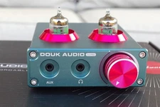 DOUK AUDIO T4 PRO Vacuum Tube Phono Preamp for MM Turntable, GE5654 Tubes Incl