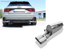  Edelstahl Sportauspuff Audi A1 Typ GB 40 TFSI 2x76 doppelwandig abgeschrägt