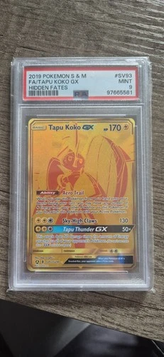Pokemon Tapu Koko GX - SV93/SV94 Hidden Fates Gold - PSA 9 - 57637240 (sealed)