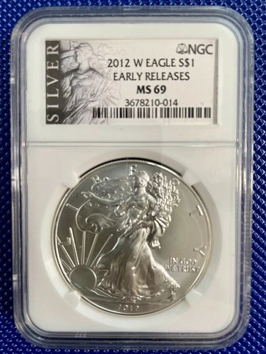 2012 W ~ Silver Eagle S$1 ~ NGC MS69 ~ EARLY RELEASES ~ #3678210-014