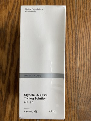 Glycolic Acid 7% Toning Solution 8 oz Direct Acids Radiant Skin Anti Aging/Acne