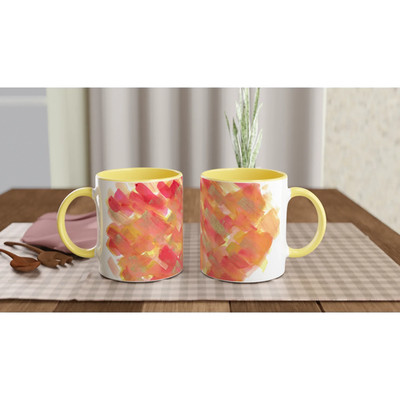 Mug 11oz - 325 ml - Ceramic Mug with Color Inside Sunset Ember
