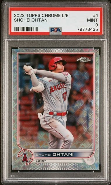 Shohei Ohtani 2022 Topps Chrome L/E #1 Logofractor Refractor PSA 9 MINT