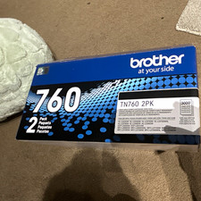Brother TN760 2PK High-Yield Black Laser Toner Cartridge 2-Pack