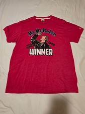 Homage WWE Mr McMahon Royal Rumble Red Heather Soft T-Shirt Sz Large Excellent