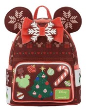 Disney Loungefly Minnie Mouse Christmas Jumper Mini Backpack