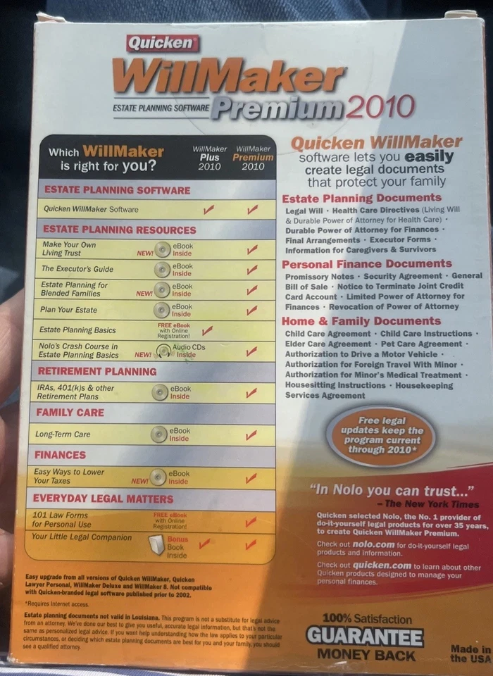 Quicken WillMaker PREMIUM 2010 new - Living Trust Maker - Image 2 of 2