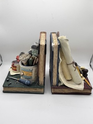 VTG Workshop Bookends Figi Graphics 1999 Shelf Decor