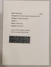 Nikola Jokic 2024-25 National Treasures Notable Nicknames Auto Redemption /15 #9