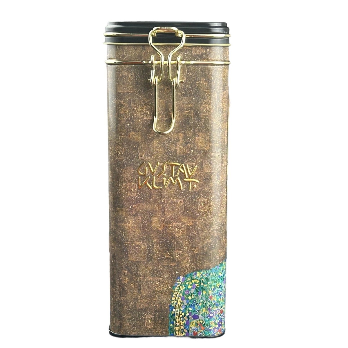 Salvadanaio Fridolin In Metallo Con Il Bacio Di Gustav Klimt, Dimensioni 7,5x9,2x7,5 Cm